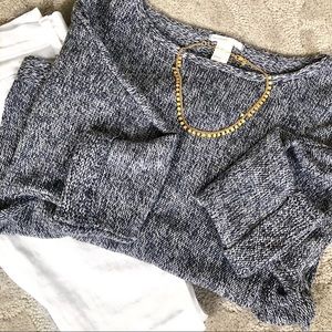 NWOT | H&M Blue & White Knit Sweater